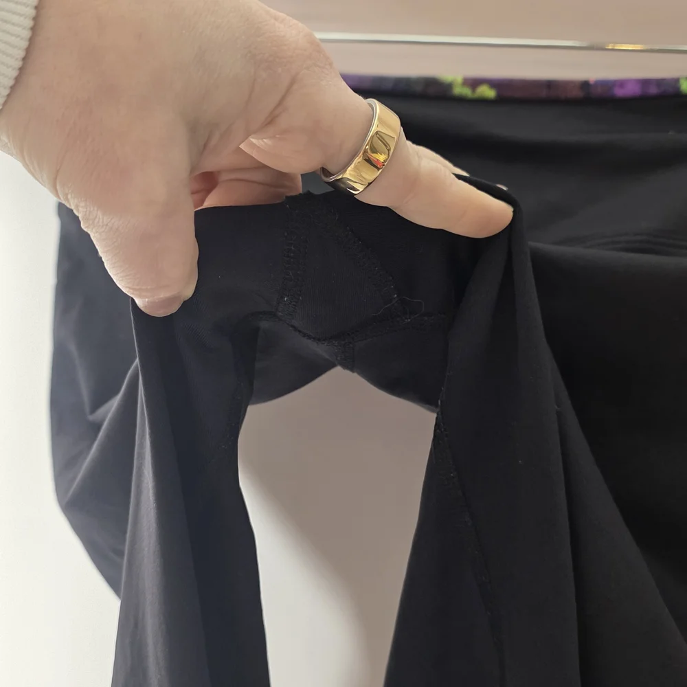 Koral High Rise Leggings Black Purple Trim Performance Activewear Yoga Gym L - Picture 4 of 6